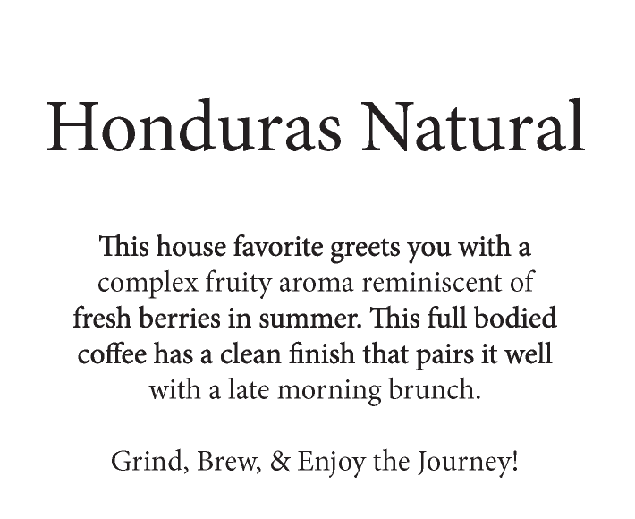Honduras Natural Process-WHW